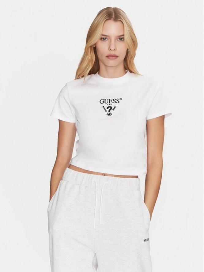 Guess T-Shirt V4YI20 KCDH1 Biały Boxy Fit