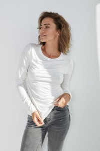 BLUZKA EMMA MODAL ECRU XL - Flawless