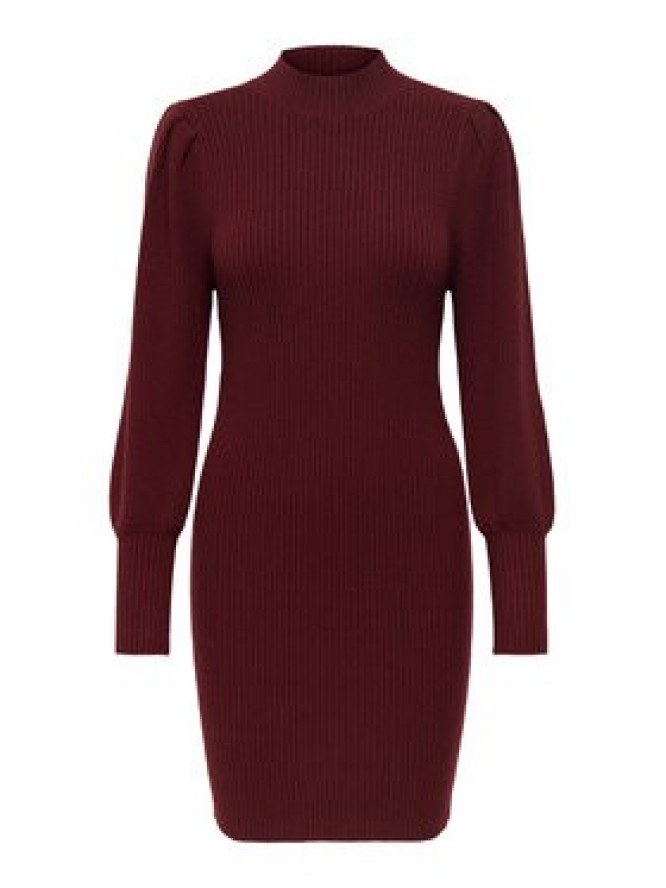 ONLY Sukienka dzianinowa Katia 15232502 Bordowy Comfort Fit