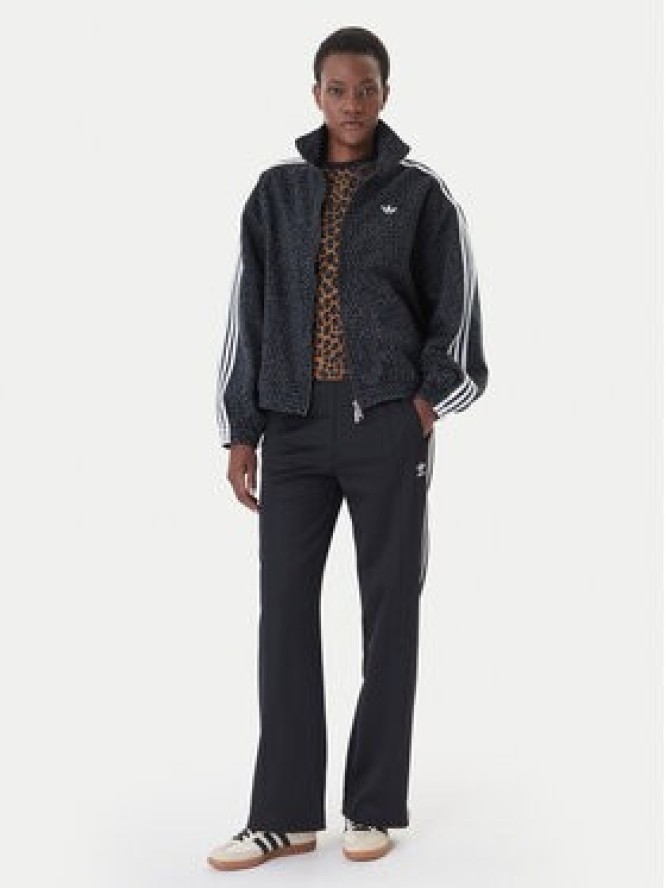 adidas Kurtka jeansowa Firebird Aop KD8809 Szary Oversize