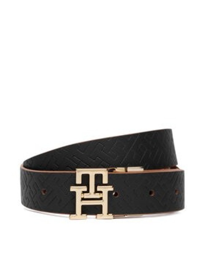 Tommy Hilfiger Pasek Damski Th Logo 3.0 Rev Mono AW0AW18019 Brązowy