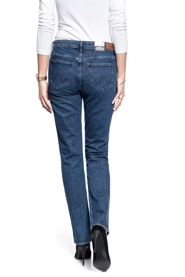 SPODNIE DAMSKIE WRANGLER STRAIGHT NIGHTFALL W28TWB96U 112128533