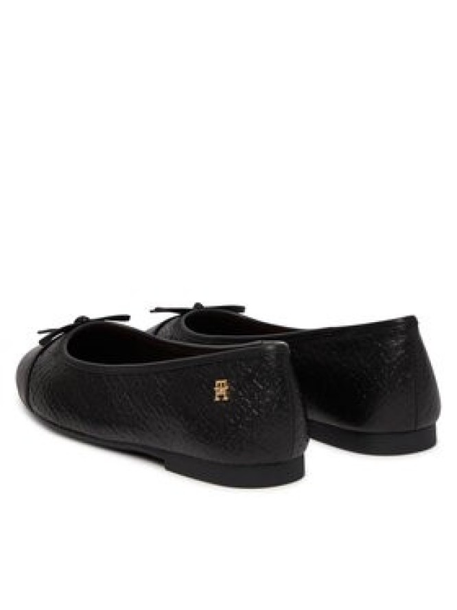 Tommy Hilfiger Baleriny Th Monogram Ballerina FW0FW09468 Czarny