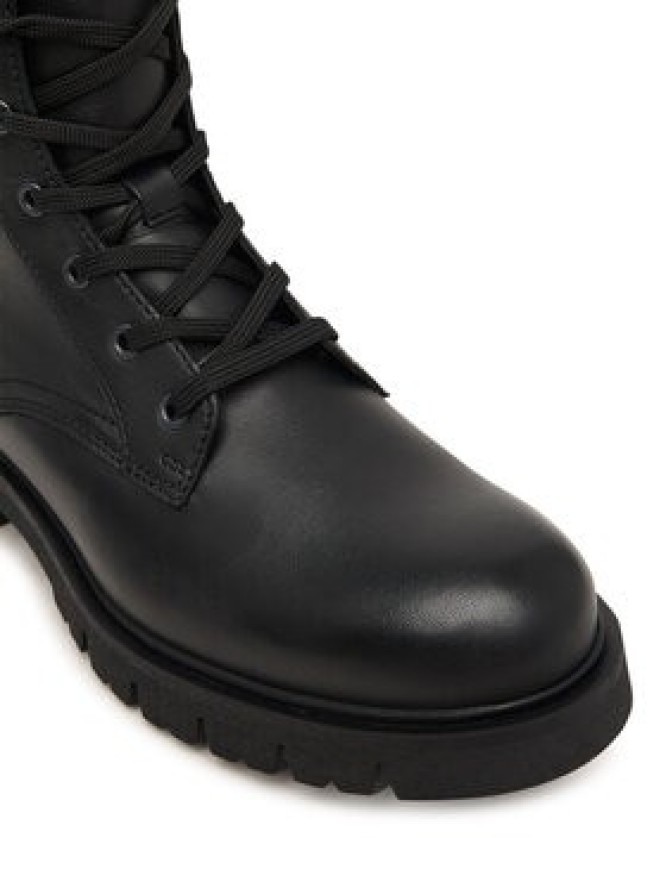 Tommy Jeans Trapery Tjw Cleated Lace Up Boots EN0EN03104 Czarny