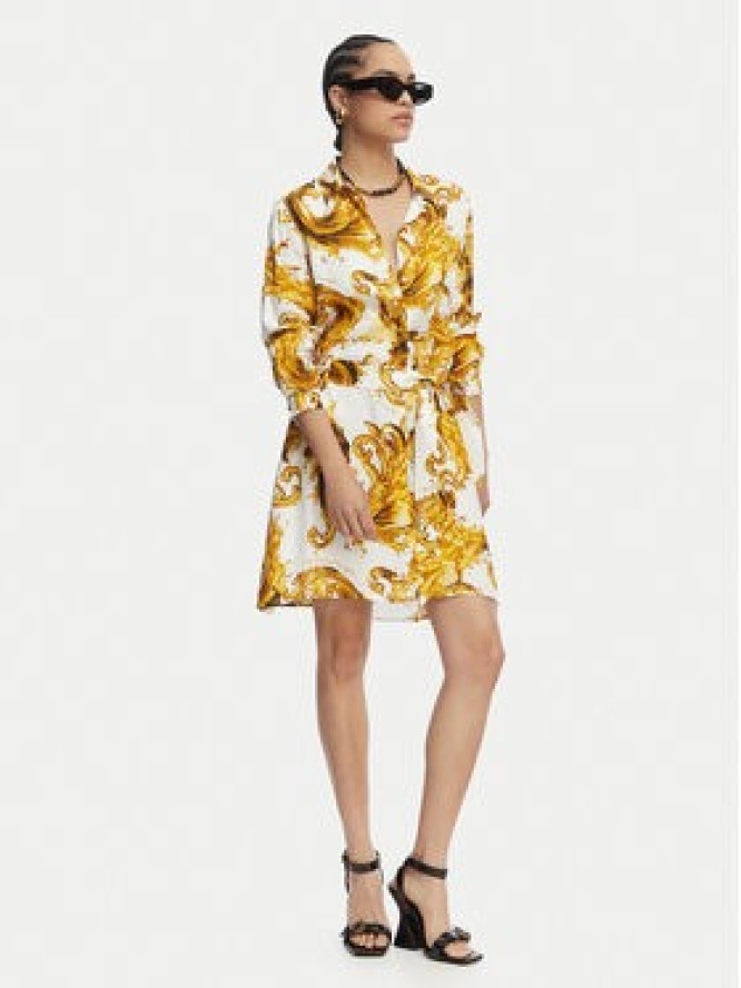 Versace Jeans Couture Sukienka koszulowa 80HAO911 NS757 Biały Relaxed Fit