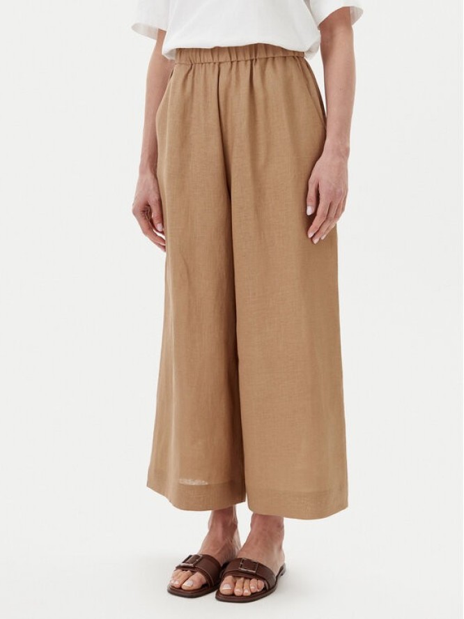 Max Mara Leisure Spodnie materiałowe Minnie 2516131018 Beżowy Relaxed Fit