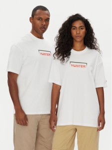 Hunter T-Shirt Abele UNISEX HARU0007251 Biały Regular Fit