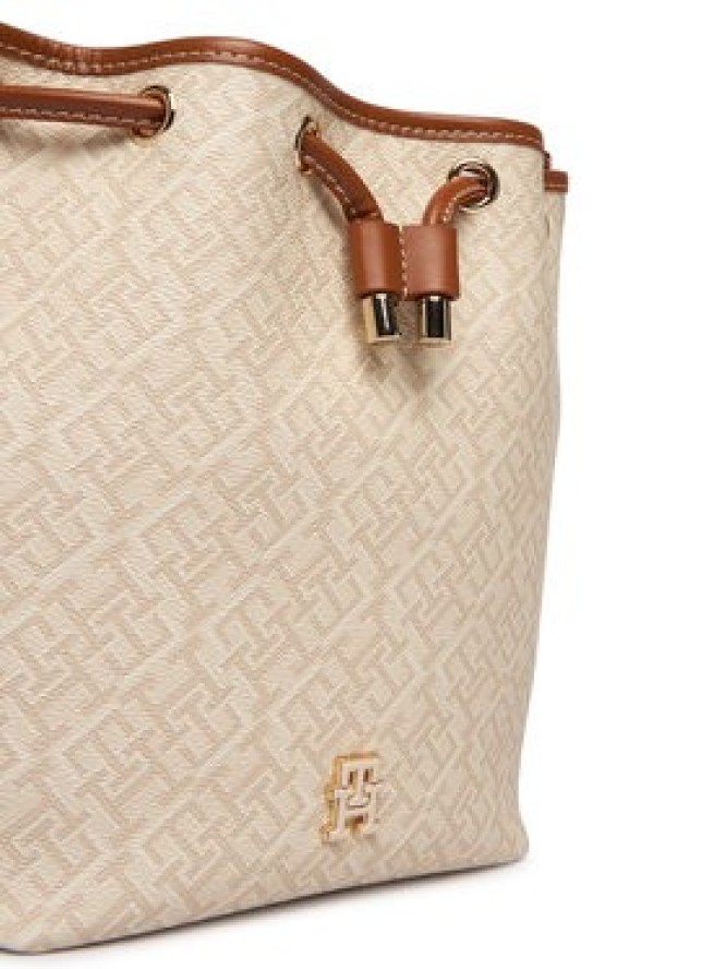 Tommy Hilfiger Torebka Th Monoplay Bucket Le AW0AW18847 Beżowy