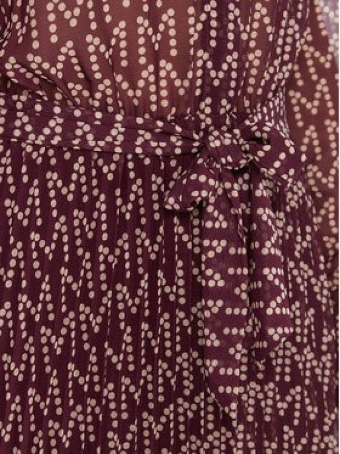 Lola Casademunt by Maite Sukienka codzienna MF2516005 Bordowy Regular Fit