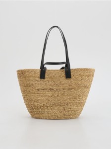 Pleciona torebka handmade - czarny