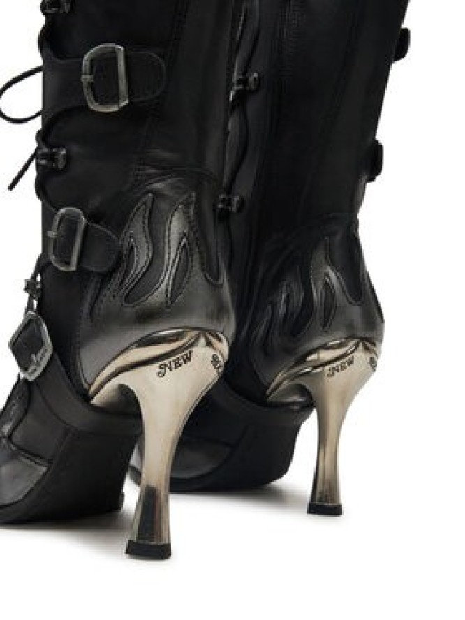 NEW ROCK Botki M-9591-S3 Czarny