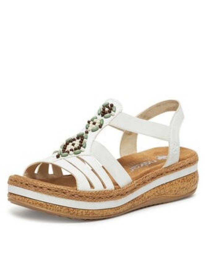 Rieker Sandały V0920-80 Biały