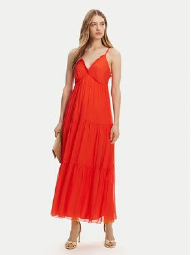 Haveone Sukienka letnia AFF-N011 Pomarańczowy Loose Fit