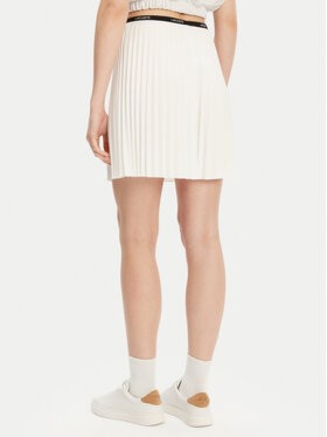 Lacoste Spódnica plisowana JF1403 Écru Regular Fit