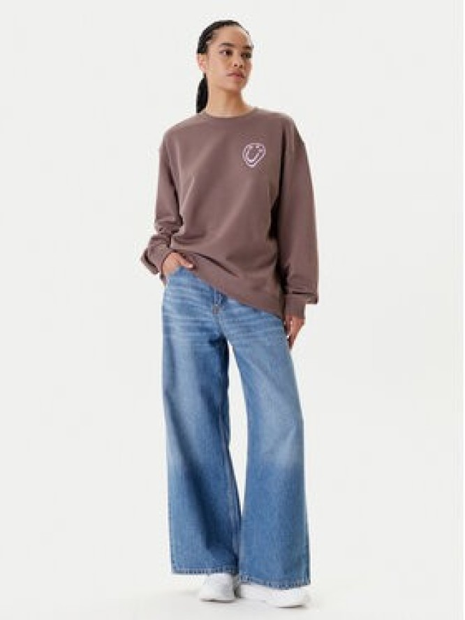 HUGO Bluza 50545052 Brązowy Oversize