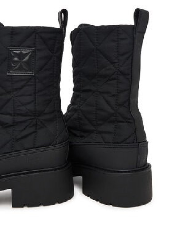 Calvin Klein Botki Chunky Zip Boot Mat Mix Aop Em HW0HW03205 Brązowy ciemny