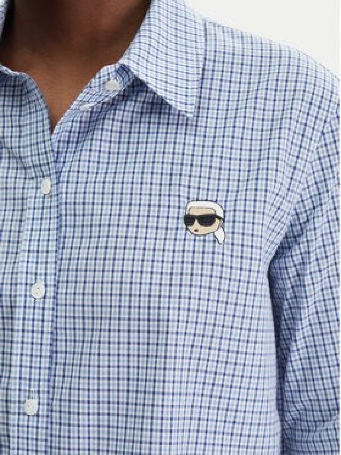 KARL LAGERFELD Koszula B1W11020 Błękitny Regular Fit