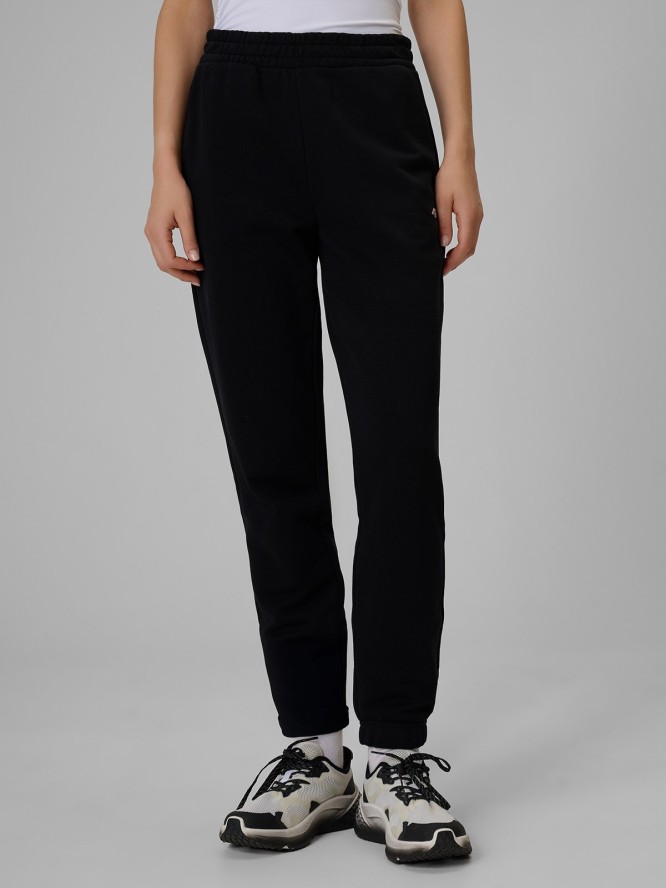 4F Spodnie dresowe joggery damskie - czarne XL