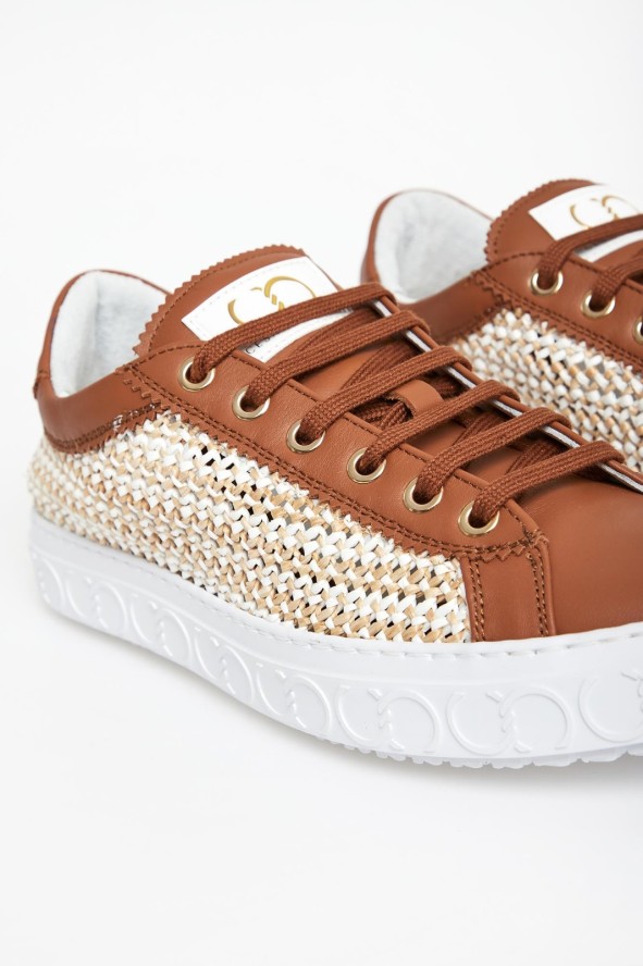 Sneakersy damskie skórzane Oslo CESARE CASADEI