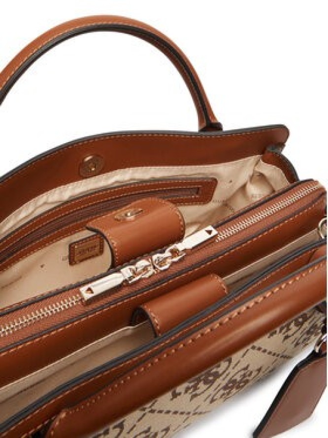 Guess Torebka Audrey Logo HWJG97 55060 Brązowy jasny