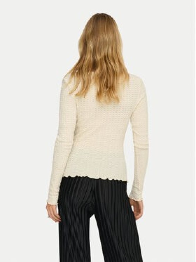 ONLY Bluzka Ella 15368469 Beżowy Slim Fit