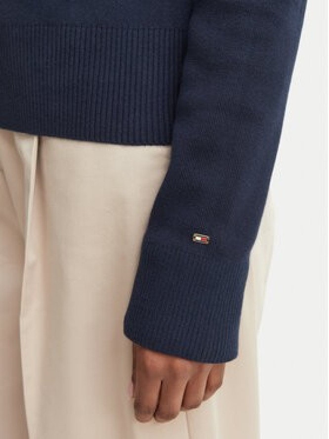 Tommy Hilfiger Sweter WW0WW52298 Granatowy Regular Fit
