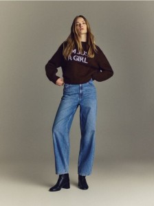 Jeansy barrel leg - niebieski