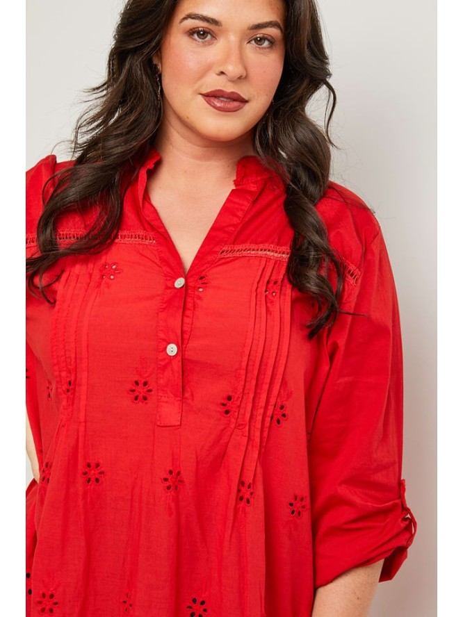 Curvy Lady Tunika w kolorze czerwonym rozmiar: 48/50