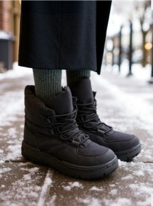 Śniegowce za kostkę - czarny