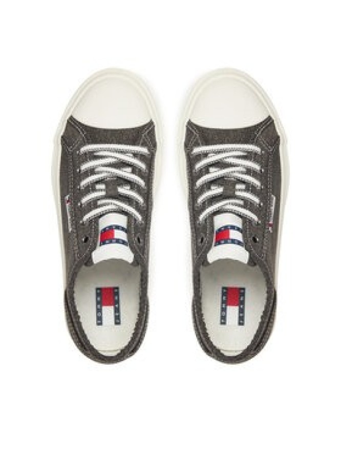 Tommy Jeans Sneakersy Tjw Foxing Flatform Lc EN0EN02736 Czarny