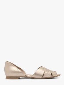 Platynowe sandały peep toe