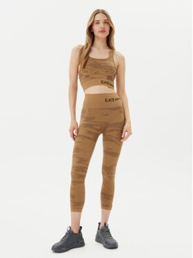 EA7 Emporio Armani Legginsy 7W000518 AF13714 U6054 Brązowy Slim Fit