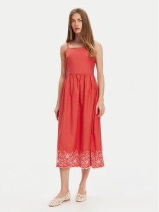 United Colors Of Benetton Sukienka letnia 4KUSDV0B7 Czerwony Regular Fit