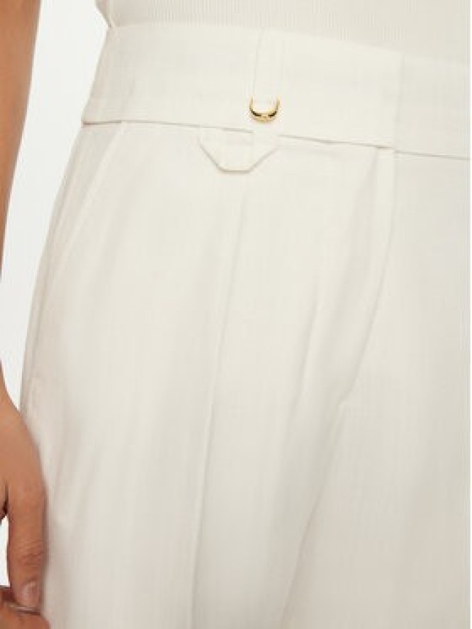 JACQUEMUS Spodnie materiałowe 24E241PA038 Biały Regular Fit