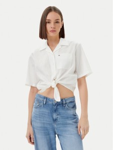 Tommy Jeans Koszula DW0DW20286 Écru Regular Fit