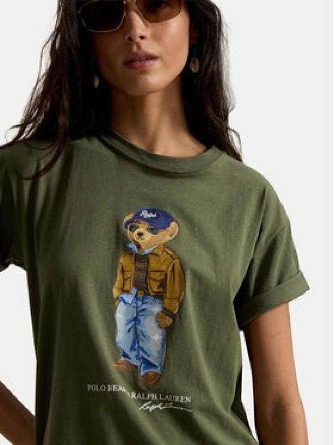 Polo Ralph Lauren T-Shirt 211B17806001 Zielony ciemny Regular Fit