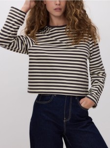 Bawełniany longsleeve - wielobarwny