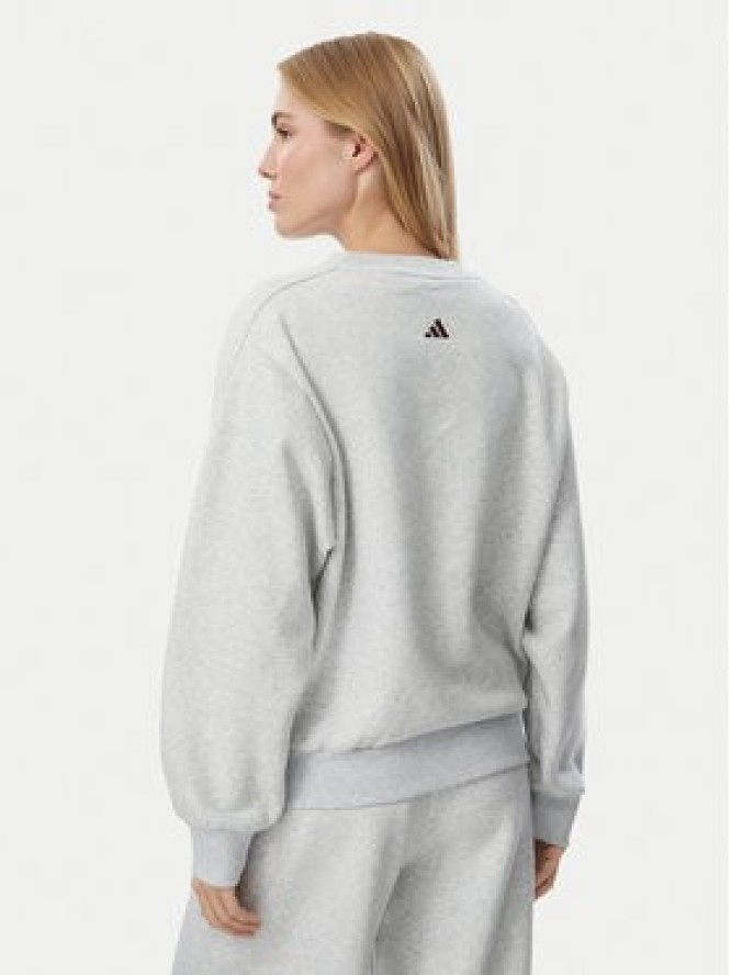 adidas Bluza Adidas Damskie 3-Stripes Crew KU0328 Szary Loose Fit