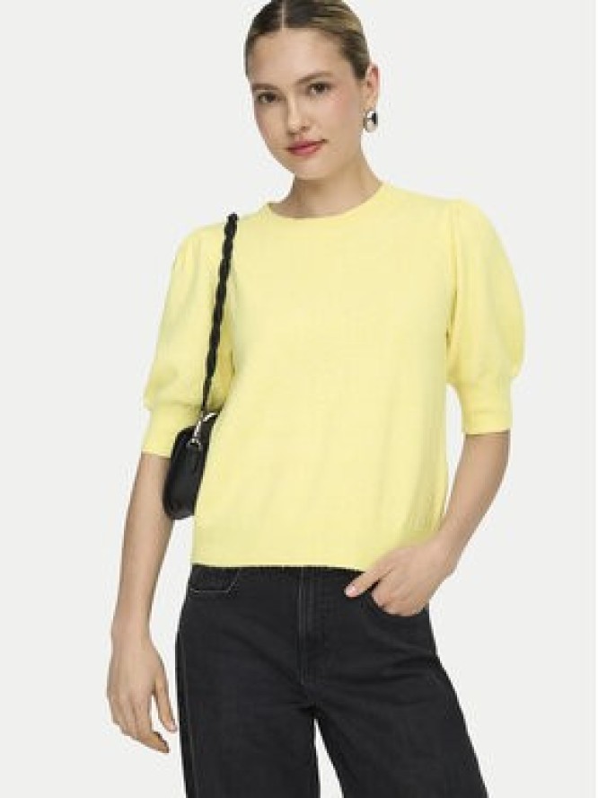 ONLY Sweter Rica 15318551 Żółty Regular Fit