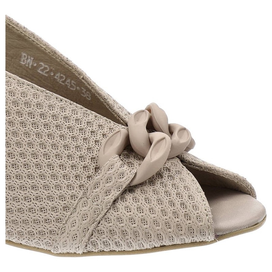 Beżowe Sandały Karino Eleganckie Buty Damskie Na Obcasie