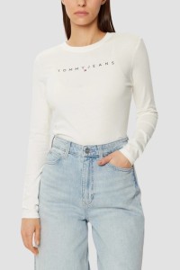 TOMMY JEANS Biały damski longsleeve
