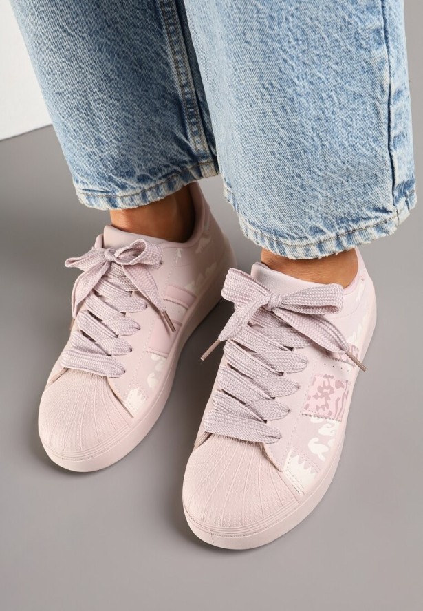 Różowe Sneakersy Ozdobione Geometrycznym Wzorem Seldisa