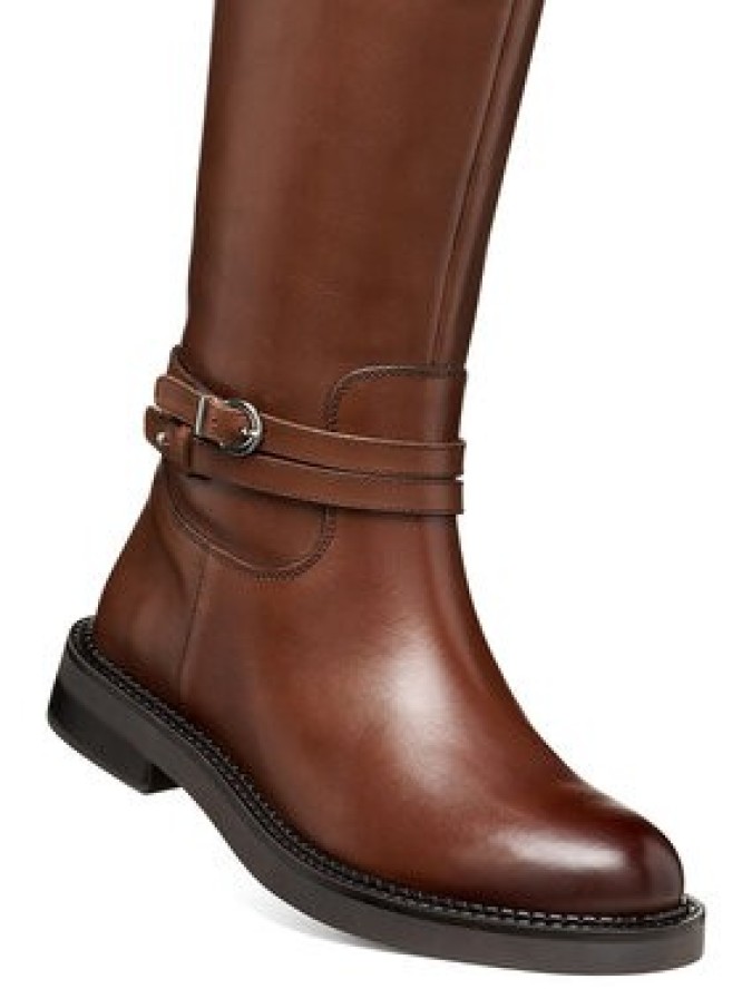 Geox Oficerki D Serilda D56WYA 43 C6006 Brązowy