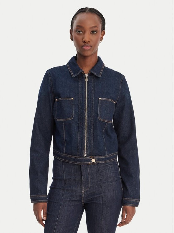 Guess Kurtka jeansowa W6RN76 D6881 Granatowy Regular Fit