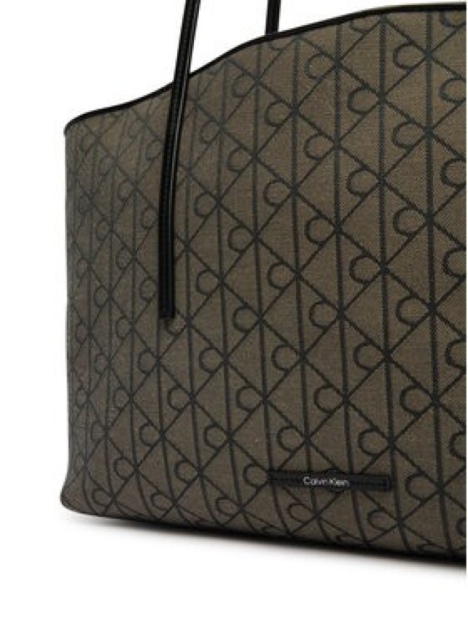 Calvin Klein Torebka Emblem Trio Pebble Shoulder Bag LV04F3750G Brązowy