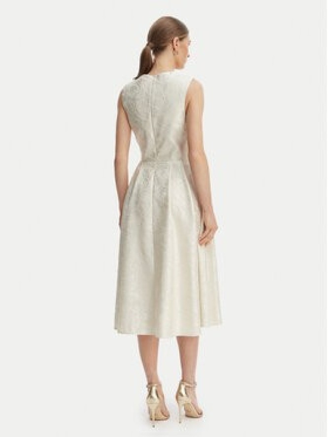 Rinascimento Sukienka koktajlowa CFC0127709003 Écru Regular Fit