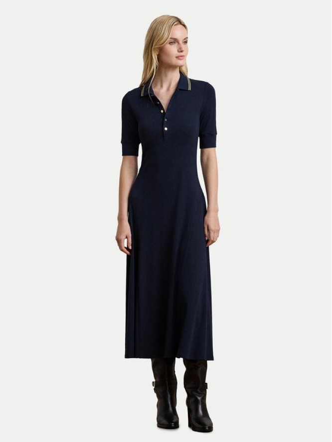 LAUREN RALPH LAUREN Sukienka codzienna 200957638001 Granatowy Slim Fit