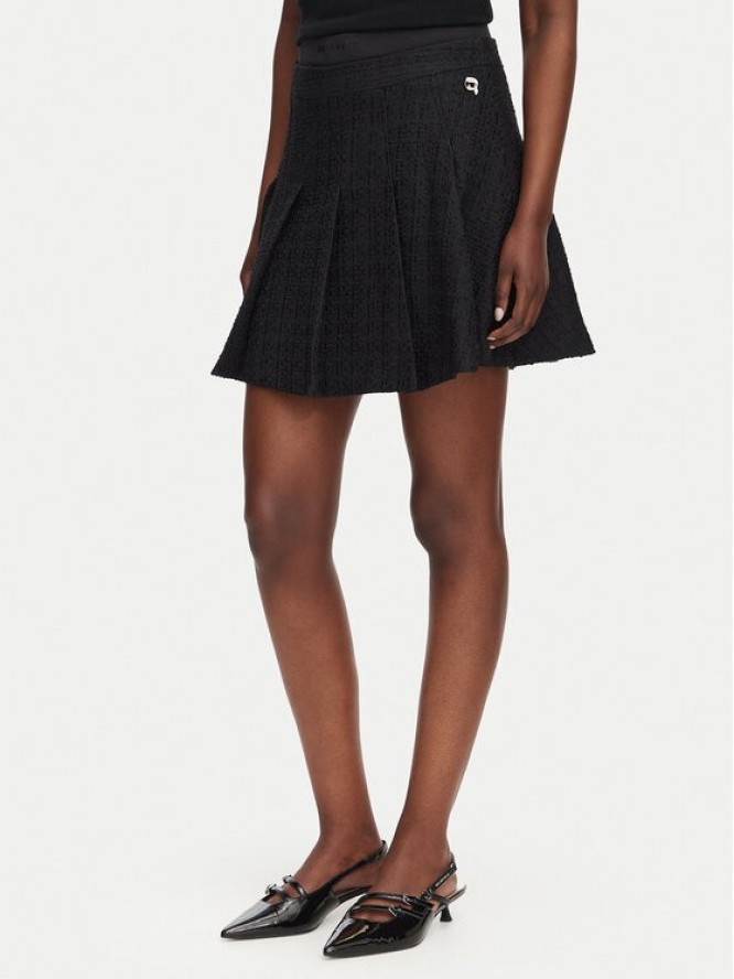 KARL LAGERFELD Spódnica mini B3W12021 Czarny A-Line Fit