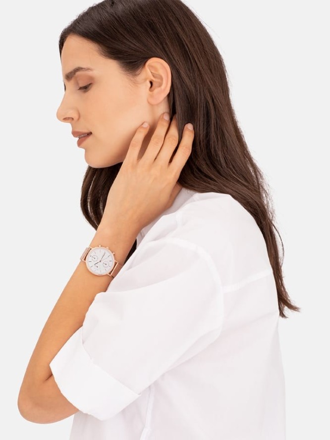 Liebeskind Zegarek kwarcowy w kolorze różowozłoto-białym rozmiar: onesize