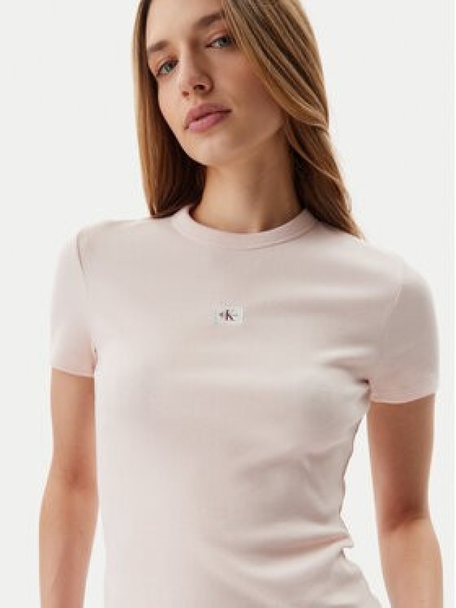 Calvin Klein Jeans T-Shirt J20J225245 Różowy Slim Fit
